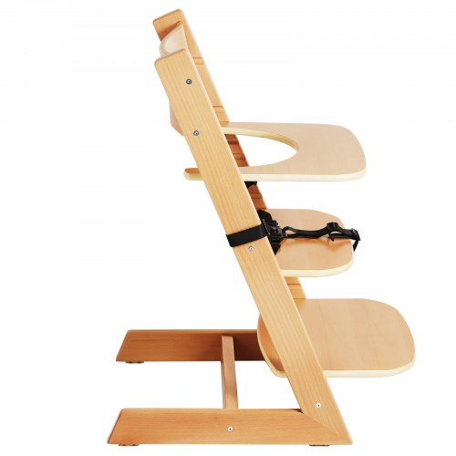 Wooden High Chair for Babies Toddlers Convertible Adjustable Feeding