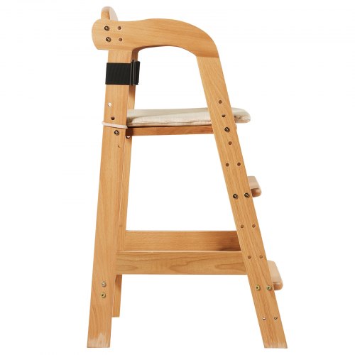 Wooden High Chair for Babies Toddlers Convertible Adjustable Feeding