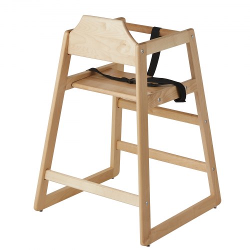 Wooden High Chair for Babies Toddlers Double Solid Wood Feeding Chair