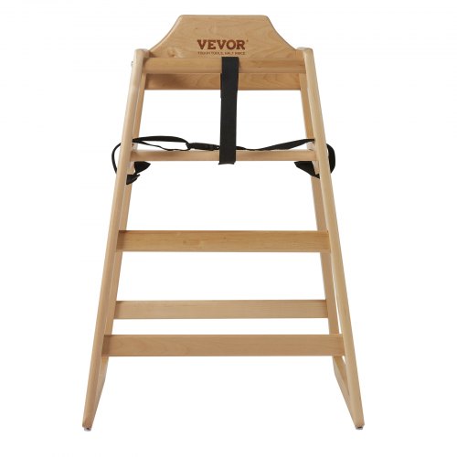 Wooden High Chair for Babies Toddlers Double Solid Wood Feeding Chair