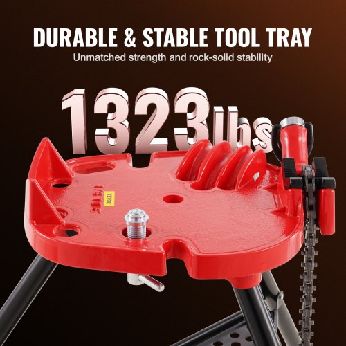 4606 Tripod Pipe Chain Vise 186 CapacityPipe Stand Portable Foldable