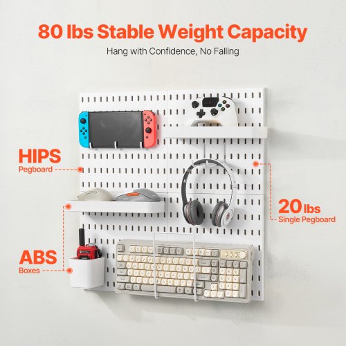 Pegboard Combination Kit 11 x 11 Plastic Pegboard 4 Panels Peg Board