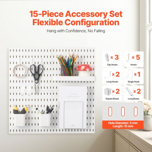 Pegboard Combination Kit 11 x 11 Plastic Pegboard 4 Panels Peg Board
