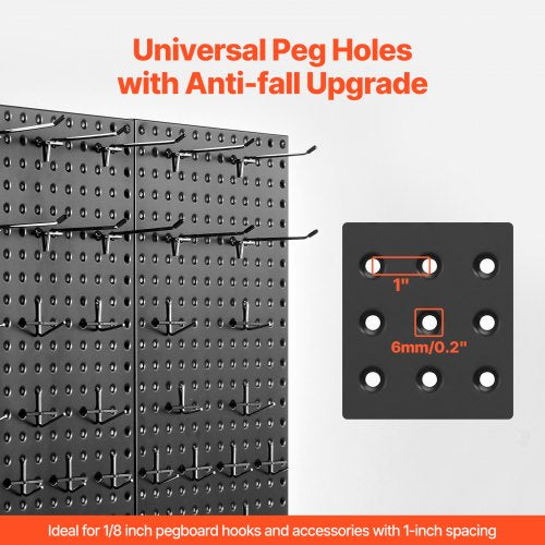 Metal Pegboard Panels 24 x 12 Pegboard 2 Panels Heavy Duty Peg Board