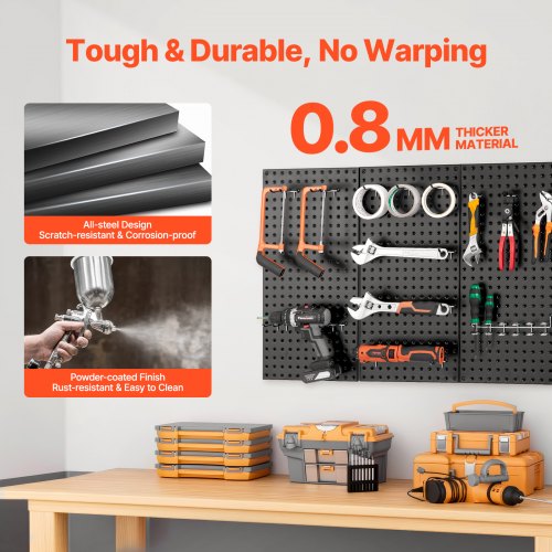 Metal Pegboard Panels 24 x 12 Pegboard 3 Panels Heavy Duty Steel Peg