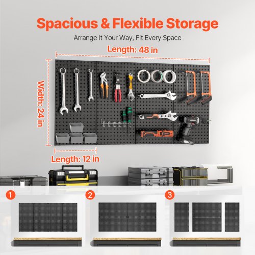 Metal Pegboard Panels 24 x 12 Pegboard 4 Panels Heavy Duty Peg Board