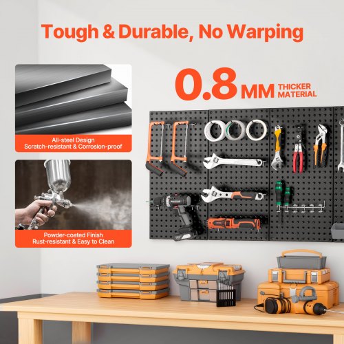 Metal Pegboard Panels 24 x 12 Pegboard 4 Panels Heavy Duty Steel Peg