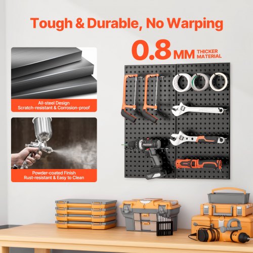 Metal Pegboard Panels 24 x 12 Pegboard 2 Panels Heavy Duty Steel Peg