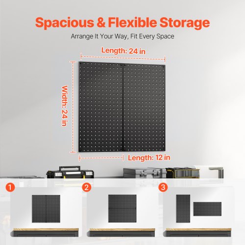 Metal Pegboard Panels 24 x 12 Pegboard 2 Panels Heavy Duty Steel Peg