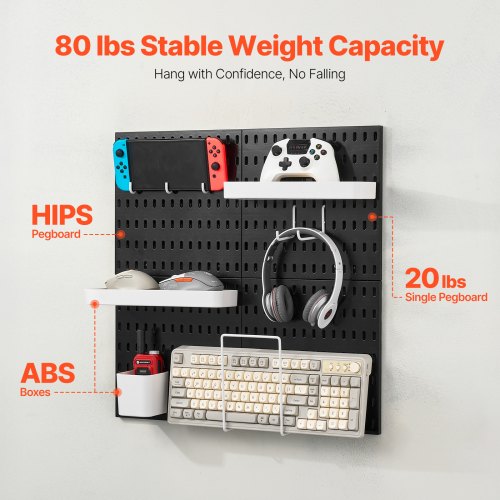 Pegboard Combination Kit 11 x 11 Plastic Pegboard 4 Panels Peg Board