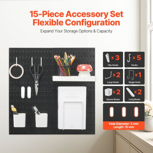 Pegboard Combination Kit 11 x 11 Plastic Pegboard 4 Panels Peg Board