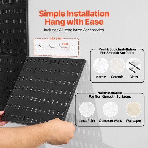 Pegboard Combination Kit 11 x 11 Plastic Pegboard 4 Panels Peg Board