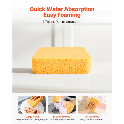 Scrub Sponge 6Pack Nonscratch Cleaning Sponges For Home Bathroom More Zero