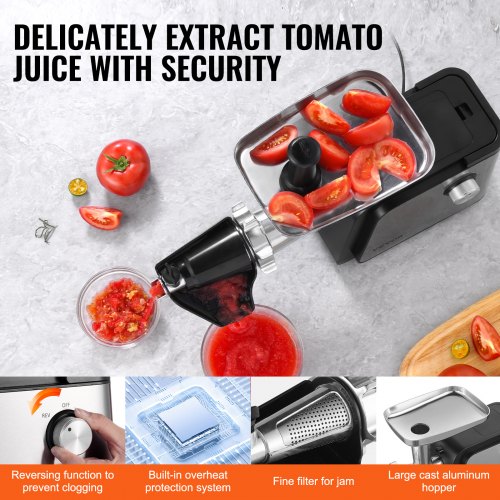 49 LBSMin Electric Tomato Strainer 500W Tomato Sauce Maker Machine Home