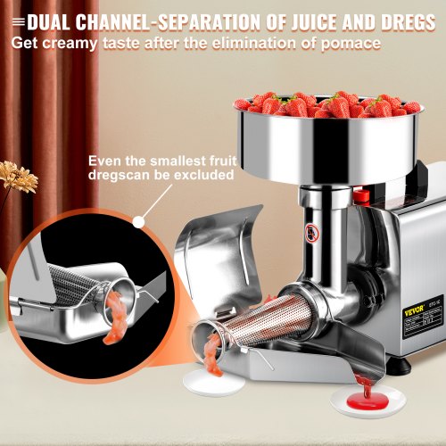 110V Electric Tomato Strainer 370W Commercial Grade Tomato Milling Machine