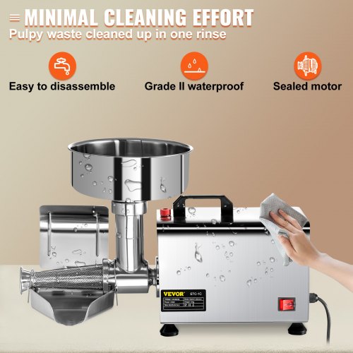 110V Electric Tomato Strainer 370W Commercial Grade Tomato Milling Machine