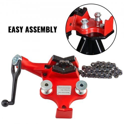 Screw Bench Chain Vise 18 to 5Inch Pipe Capacity Heavy Duty Bench Chain