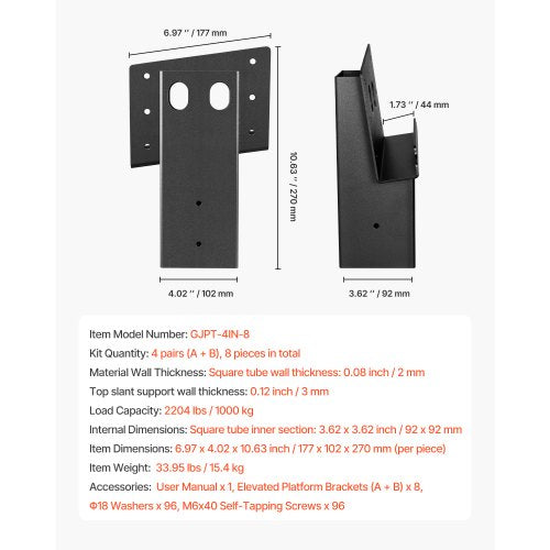 Deer Blind Brackets Outdoor 36x36 Platform Bracket Fit 35x35 In 889x889 mm