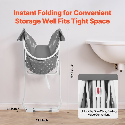 Portable Dog Bathtub Elevated Foldable Spacesaving Pet Shower Station