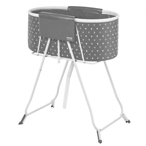 Portable Dog Bathtub Elevated Foldable Spacesaving Pet Shower Station