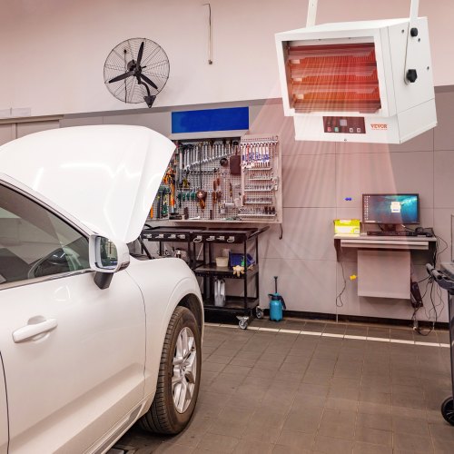 Electric Garage Heater 7500Watt Digital FanForced WallCeiling Mount Shop