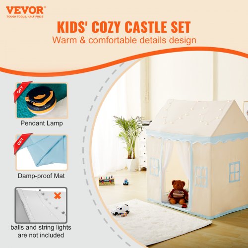 Kids Play Tent Kids Tent for Kids 15 Years Old Toddler Tent with Mat and Tent