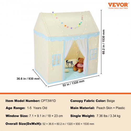 Kids Play Tent Kids Tent for Kids 15 Years Old Toddler Tent with Mat and Tent