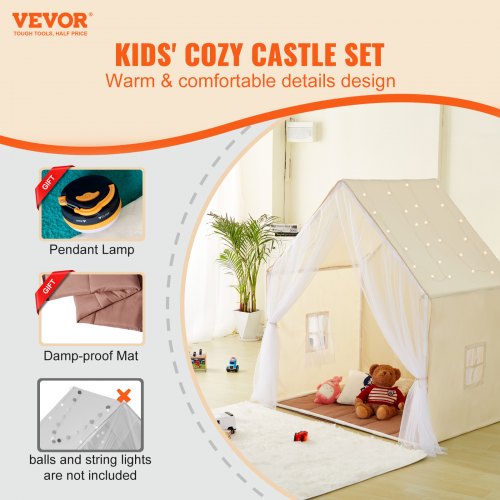 Kids Play Tent Kids Tent for Kids 15 Years Old Toddler Tent with Mat and Tent