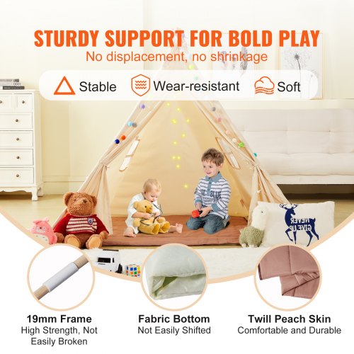 Kids Play Tent Teepee Tent for Kids 15 Years Old Tent for Kids with Windows