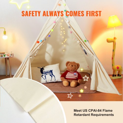 Kids Play Tent Teepee Tent for Kids 15 Years Old Tent for Kids with Windows
