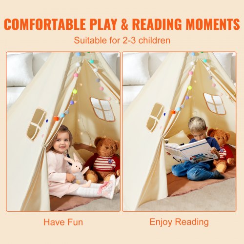 Kids Play Tent Teepee Tent for Kids 15 Years Old Tent for Kids with Windows