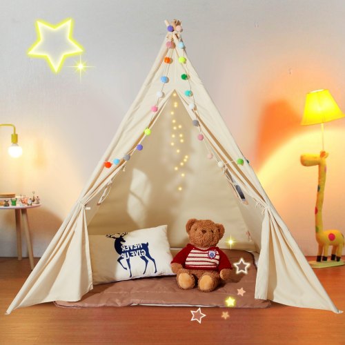 Kids Play Tent Teepee Tent for Kids 15 Years Old Tent for Kids with Windows