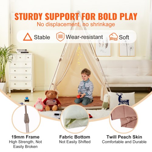 Kids Play Tent Teepee Tent for Kids 15 Years Old Tent for Kids with Windows