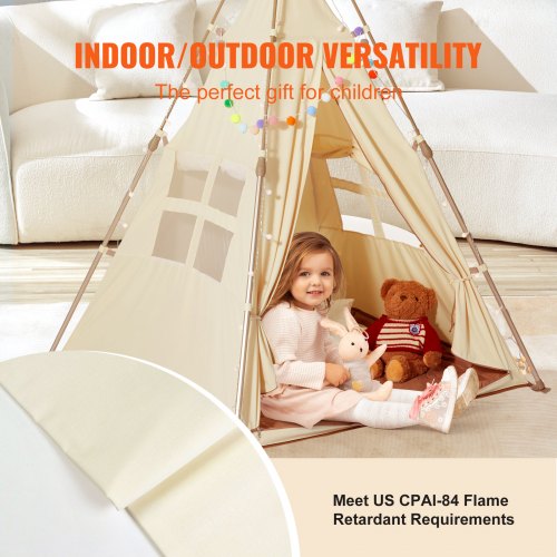 Kids Play Tent Teepee Tent for Kids 15 Years Old Tent for Kids with Windows