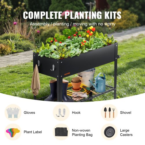 Raised Garden Bed 425 x 195 x 31.5 inch Galvanized Metal Planter Box