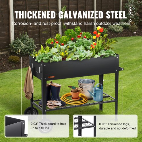 Raised Garden Bed 425 x 195 x 31.5 inch Galvanized Metal Planter Box