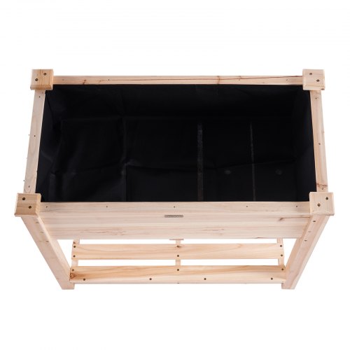 Raised Garden Bed 34 x 18 x 30 in Wooden Planter Box Elevated Outdoor