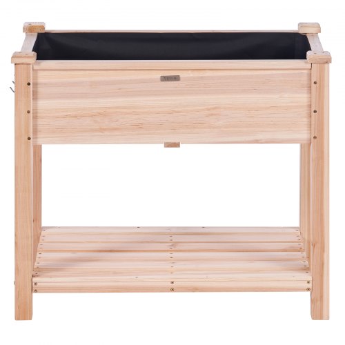 Raised Garden Bed 34 x 18 x 30 in Wooden Planter Box Elevated Outdoor