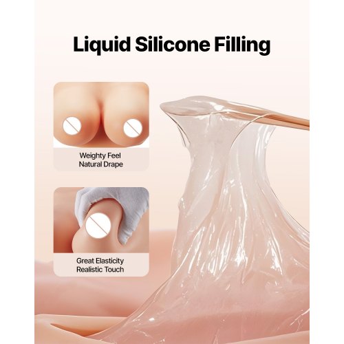 Silicone Breastplate ECup High Neckline Fake Breasts for Crossdressers