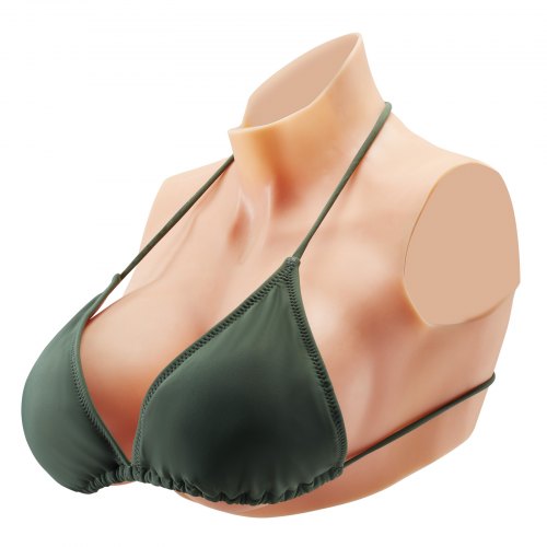 Silicone Breastplate ECup High Neckline Fake Breasts for Crossdressers