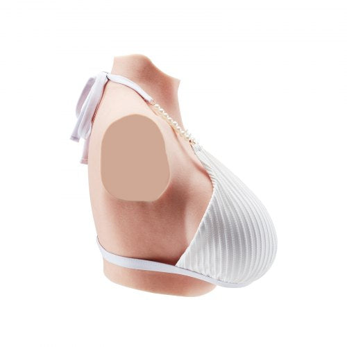 Silicone Breastplate K Sized High Neckline Fake Breasts for Crossdressers