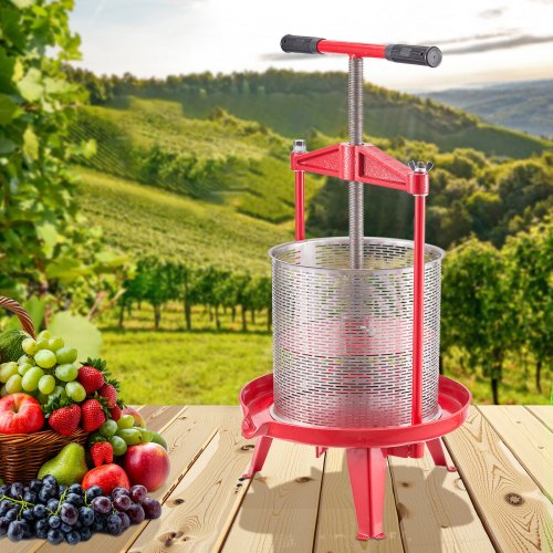 369 Gal14L Fruit Wine Press Stainless Steel Basket with Crossbeam