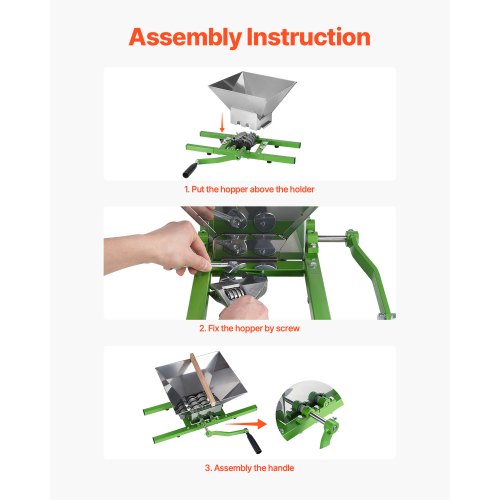 18 Gal7L Fruit and Apple Crusher Large Manual Grinder Stainless Steel