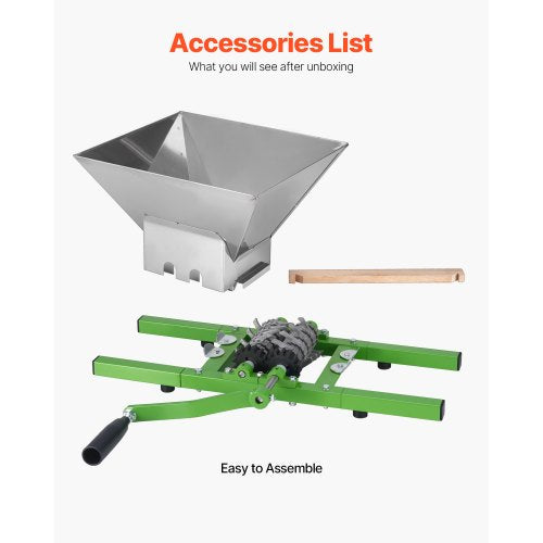 18 Gal7L Fruit and Apple Crusher Large Manual Grinder Stainless Steel