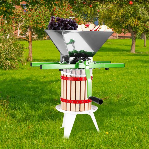 18 Gal7L Fruit and Apple Crusher Large Manual Grinder Stainless Steel