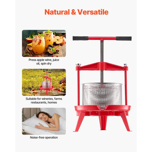 238 Gal9L Fruit Wine Press Stainless Steel Basket with Crossbeam and Triangular