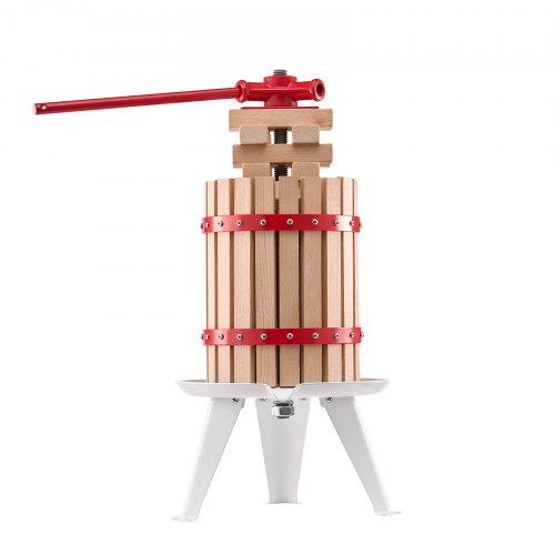 16 Gal6L Fruit Wine Press Solid Wood Basket with 8 Blocks Heavy Duty