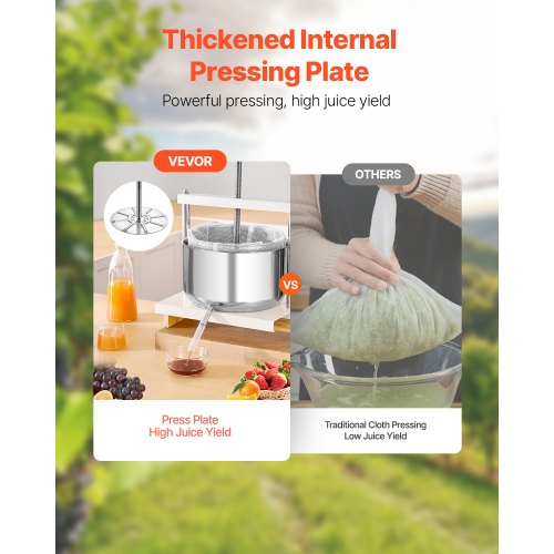 317 Gal12L Fruit Wine Press 2 Stainless Steel Barrels Manual Juice