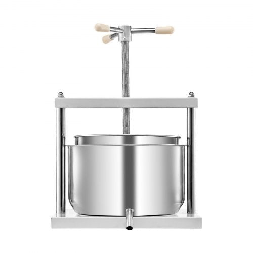 317 Gal12L Fruit Wine Press 2 Stainless Steel Barrels Manual Juice