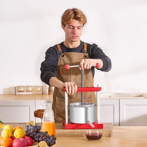 08 Gal3L Fruit Wine Press 2 Stainless Steel Barrels Manual Juice Maker